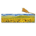 PET Bookmark w/ 3D Effect Images of Sunflower Fields (Blank)